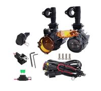 SFXHBJGA Motorcycle Headlamp 3 Inch Round 40W 6000K Nature White Bright Long-Range Driving Beam Off-Road LED Fog Headlight Motorbike Headlights(Gold light)