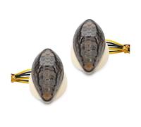 SFXHBJGA Motorcycle Headlamp For CBR 600RR 1000RR 2004 2005 20006 2007 Universal 2Piece Led Turn Signal Indicator Light Lamp Bulb Blinker Flashers Motorbike Headlights(Blackened)