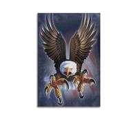 SFXHHWG American Bald Eagle With Spread Wings Animal Poster,Exquisite Modern Family Decorative Paintings for Living Room Bedroom Canvas Wall Art Prints Picture, 16x24inch(40x60cm)