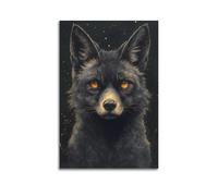 SFXOFNGUE Fox Portrait with Golden Eyes Animal Poster Poster Decorative Painting Canvas Wall Posters And Art Picture Print Modern Family Bedroom Decor Posters 12x18inch(30x45cm)