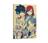SFXOFNGUE Japanese Anime Poster Fairy Tail Naz Team Poster Decorative Painting Canvas Wall Posters And Art Picture Print Modern Family Bedroom Decor Posters 16x24inch(40x60cm)