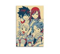 SFXOFNGUE Japanese Anime Poster Fairy Tail Naz Team Poster Decorative Painting Canvas Wall Posters And Art Picture Print Modern Family Bedroom Decor Posters 08x12inch(20x30cm)