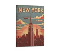SFXOFNGUE New York Empire State Building Poster Poster Decorative Painting Canvas Wall Posters And Art Picture Print Modern Family Bedroom Decor Posters 20x30inch(50x75cm)