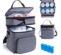 SFYBYHEART Breast Milk Storage Bag with Ice Bag for 6 Baby Bottles - Expandable Breast Pump Bag with Cooler for 6 MAM Bottles up to 9 oz - Breast Milk Pump Bag, Bottle Cooler Bag, gray, Bag