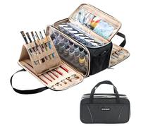 SFYBYHEART Paint Set Carrying Case, Art Supply Organizer, Utility Style, Black