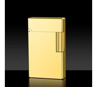 SFYYYDX Pure Copper Metal Refillable Kerosene Lighter, Retro Flip-Top Side-Slide Ignition Windproof Kerosene Lighter, Opening Sound, High-End Men'S Father'S Day Smoking Accessories Gift(Gold3)