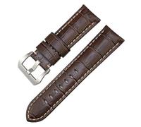SFZSUK 24mm Genuine Leather Watch Strap for LUMINOR 1950 PAM013012 Crocodile Textured Colorful Watchbands
