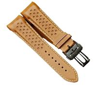 SFZSUK Arc-shaped End Watch band For Mido M025 M025407A Men's Vintage Leather Watch Strap With Breathable Holes