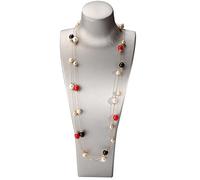 SFZSUK Necklace Chain High Grade Fashion Multi Layers Pearl Long Necklacetemperament