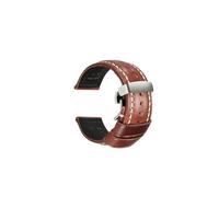 SFZSUK Vintage cowhide watch strap for Omega leather watch band with butterfly clasp for Tudor