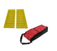 SFZZIEMLUB 8 Ton Motorhome Levelling Ramps - Pair with Bag, High-Density Plastic, Textured Grip Leveling Blocks
