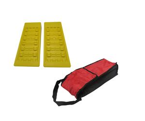 SFZZIEMLUB 8 Ton Motorhome Levelling Ramps - Pair with Bag, High-Density Plastic, Textured Grip Leveling Blocks