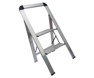 SFZZWK3003B-2F Aluminium Folding 2-Step Stool - 150KG, Non-Slip, Lightweight, Folds Flat