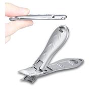 SG Nekoo Portable Ultra Thin Keychain Nail Clippers with Catcher Splash Proof, Sharp Foldable Stainless Steel Small Nail Cutter Trim Fingernail Toenail Built-in Nail File for Men Women (Slanted)