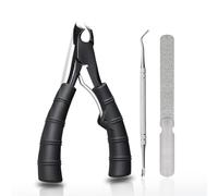 SG Nekoo Toenail Clippers for Thick Toenails, Sharp Heavy Duty Nail Clippers Trim Ingrown Toe Nail, Upgraded Comfort Rubber Grip Fingernail Clipper for Men Women Seniors (Black3P)