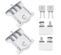 SG Store 1 Set Sliding Wardrobe Door Kit Sliding Door Guide Roller with Anti Jump Safety Clip for Cabinet Window Closet Wardrobe Showcase Shoe Cabinet