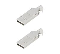 SG Store 10 Sets 4Pin USB 2.0 Type A Rewireable Plug Connectors 30V 1.5A for Electronic Applications