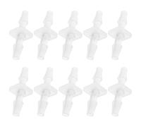 SG Store 10Pcs 1/8 Inch Plastic Hose Barb Fitting for Thru-Bulk Pipe 3.2x8.1x24.8mm Transparent
