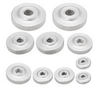 SG Store 10Pcs 304 Stainless Steel Knurled Thumb Nuts M3 M4 M5 M6 M8 Thin Type Knurled Nut Replacement Part Hand Grip Low Type Knob Nut, DIN 467