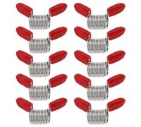 SG Store 10pcs Large Bead Stoppers Stainless Steel Bead Stoppers 12mmx10mm Spring Clamps Beading Stoppers for Jewellery Threading Necklace Spring DIY Bracelets
