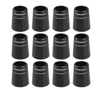 SG Store 12Pcs Iron Ferrules Golf Ferrules Double Silver Ring Rubber Sleeve Conical Golf Club Ferrule for 0.355 Club 8.6x16x13.5mm Black
