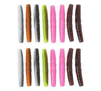 SG Store 16pcs 6.5cm Soft Plastic Baits for Bass Fishing TRD Style Lures for Freshwater Saltwater