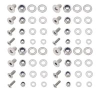 SG Store 16Pcs Countersunk Bolt and Nut Kit M3/M4/M5/M6x10mm for Wood Drywall and Furniture Home DIY Repair Bolt+Nut+Flat Washer Silver
