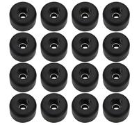 SG Store 16PCS Speaker Rubber Feet with Stainless Washer 25x15mm Round Rubber Feet for Subwoofer Speaker Road Case Furniture Feet Black