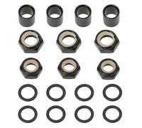 SG Store 18Pcs M8 Imperial Skateboard Bushings Axle Set Compatible with Bones Hardcore Black