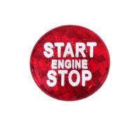 SG Store 1Pc Car Engine Start Stop Button Switch Cover Car Carbon Fiber Decorative Stickers Compatible with Mini Cooper R55 R58 R60 R59 1.9cm Red