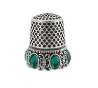 SG Store 1PC Vintage Metal Thimble Finger Protector 24x20mm for Needlework Embroidery and Repairing (Sliver)