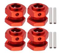 SG Store 1Set 17mm Aluminum 6mm Extended Hub Hex Nut Kit Compatible with Arrma Kraton 4S BLX Compatible with Outcast 4S BLX Upgrade Parts(Red)