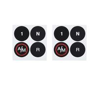 SG Store 2 Pcs Car Transmission Control Button Stickers Compatible with Fiat 500 MTA