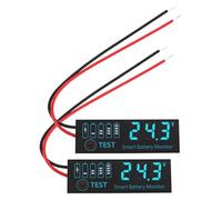 SG Store 2 Pieces DC 7-55 V Lithium Battery Level Indicator Tester Blue LED Panel Voltage Monitoring and Power Supply
