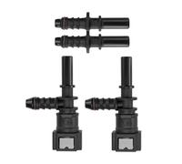 SG Store 2 Sets 7.89 ID6 Elbow Fuel Line Hose Quick Release Tee Fitting Female Connector with Straight Male Connector Suitable for Automotive Fuel Pipe