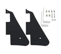 SG Store 2 Sets LP Guitar Pickguard Front and Rear Cover Protective Plate for Electric Guitar Pickguard Black with Mounting Bracket