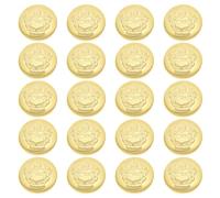 SG Store 20PCS Clothes Buttons Gold Round Buttons Vintage British Style Buttons for Men Women Blazer Coat Uniform Shirt Sweater and Jacket, 21mm