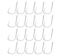 SG Store 20Pcs Small Barbless Fish Hooks with 45cm Line 0.70x1.42cm Suitable for Fishing Grass Crucian Carp, Hook Size #2