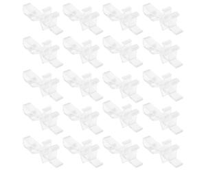 SG Store 20PCS Wood Venetian Blind Valance Clips Length 46mm POM Valance Clips Blinds Retainer Holder Blind Valance Clamps Transparent