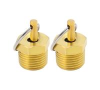 SG Store 2Pcs 1/2 Inch NPT Brass Drain Valve External Thread 21mm Hex Diameter Safety Valve for Truck Boilers Air Compressors Chemical Manufacturing with Pull Ring