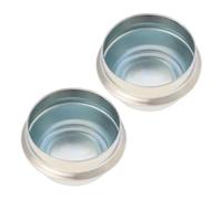 SG Store 2Pcs 40mm Dust Hub Cap Grease Cover Trailer Wheel Cold Rolled Plate Galvanized Fits Trailer Hubs with an Internal 40mm Dia Silver