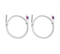 SG Store 2Pcs 4x30mm PT100 Thermocouple Temperature Probe K Wire 0-800°C For Industrial Process Monitoring Laboratories