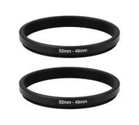 SG Store 2Pcs 52mm to 49mm Step-Down Filter Adapter Ring Metal Threaded Lens Converter for Filters and Accessories