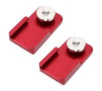 SG Store 2Pcs Cold Shoe Mount Adapter Cold boots Bracket 1/4-20 Screw for Camera Cage Monitor Video Light 40x22x20mm Red