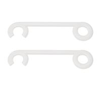 SG Store 2pcs Door Handle Baffle Plastic Fixed Hook Door Handle Support Opening to Keep Open Hook 225x55mm Suitable for Most Door Handles, White