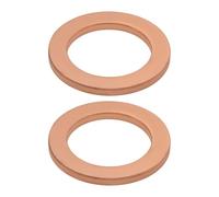 SG Store 2Pcs Fuel Pipe Copper Washer 23414-120000 Compatible with Yanmar Engine 1GM GM10 Lubricating Oil System 18x12.3x1.5mm