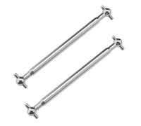 SG Store 2PCS RC Car Metal Rear Dog Bone Accessory Spare Parts Compatible with Hosim 4WD 9130 RC Cars Accessories 69.1x9.8mm Silver Metal Dog Bone Drive Shafts