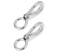 SG Store 2pcs Size0 55mm Quick Release Snap Hook with 10mm Fixed Eye 304 Stainless Steel