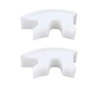 SG Store 2PCS Square Toilet Seat Damper Ring Decorative Cover Compatible with Duravit OE 1004910000 16.7x10.4mm Toilet Seat Fixings White