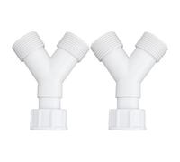SG Store 2pcs Y Piece Splitter Connector 3/4 Water Pipe Diverter Connector for Washing Machine Dryer Dishwasher